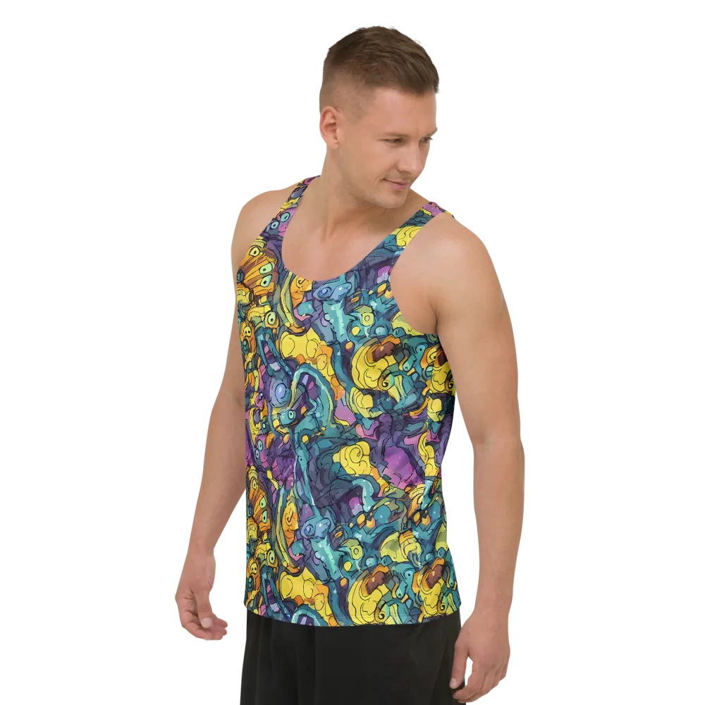 Chromatic Chameleons on Men's Tank Top — Left Front