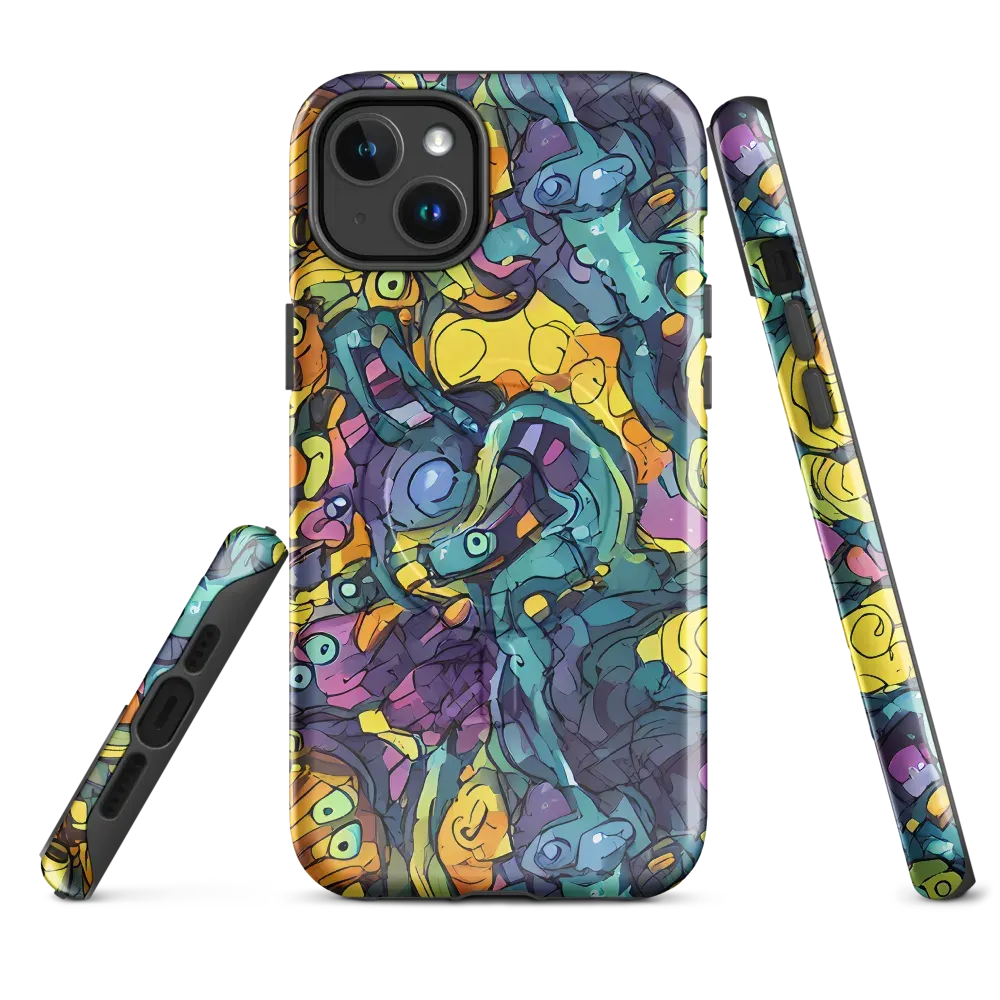 Chromatic Chameleons on MagSafe Tough Case for iPhone® — Front