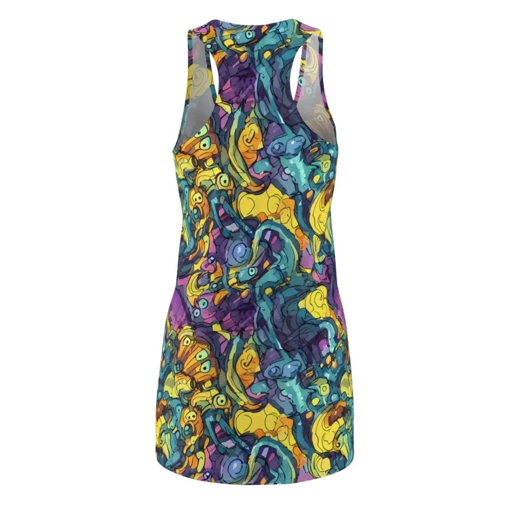Chromatic Chameleons on Racerback Dress — Back