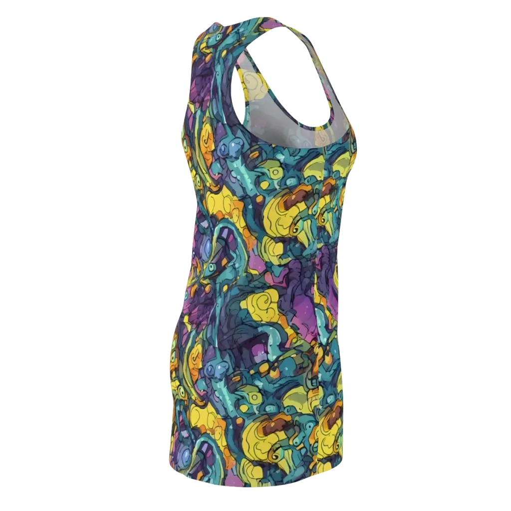 Chromatic Chameleons on Racerback Dress — Back Side