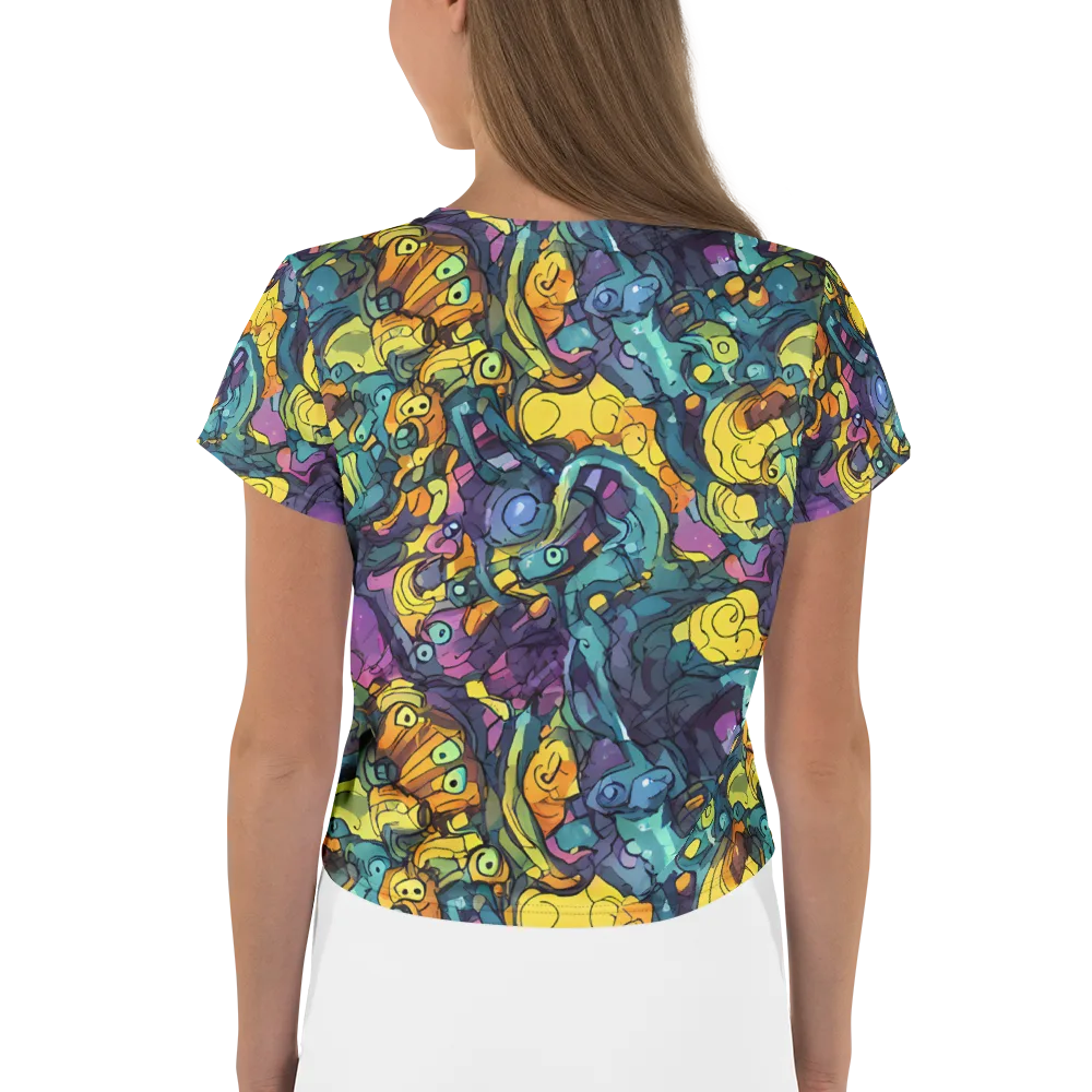 Chromatic Chameleons on Crop Tee — Back
