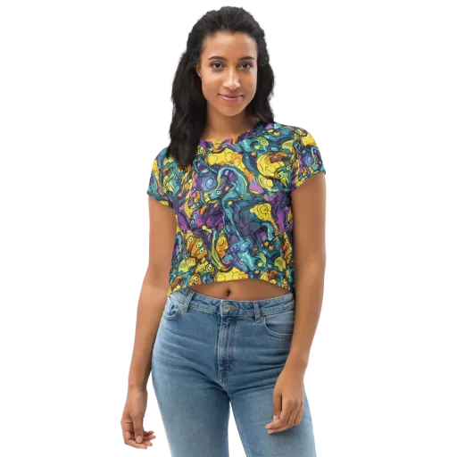 Chromatic Chameleons on a Crop Tee