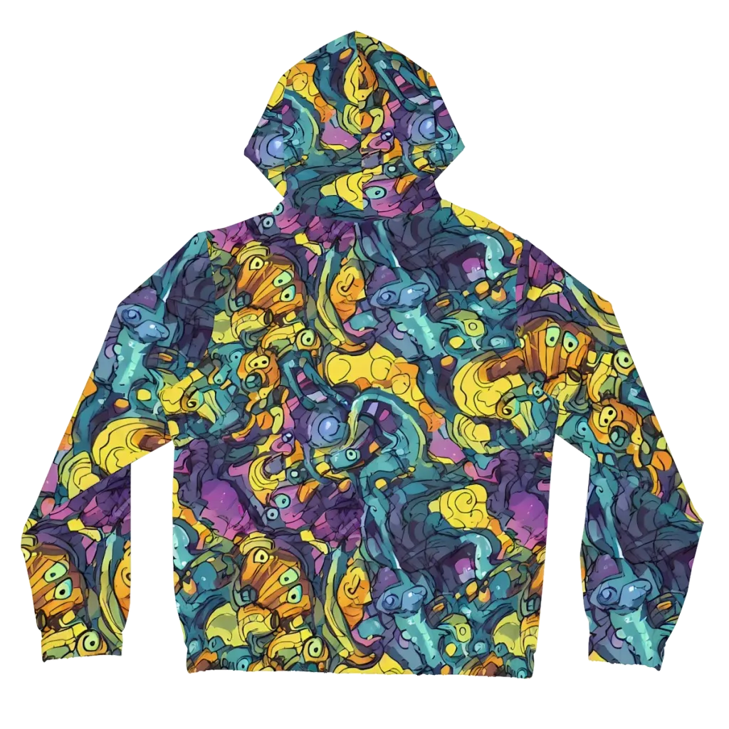 Chromatic Chameleons on Women's Full-Zip Hoodie — Back