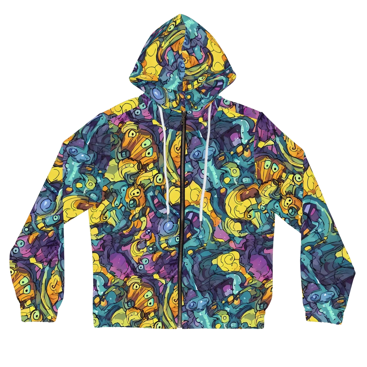 Chromatic Chameleons on Women's Full-Zip Hoodie — Front