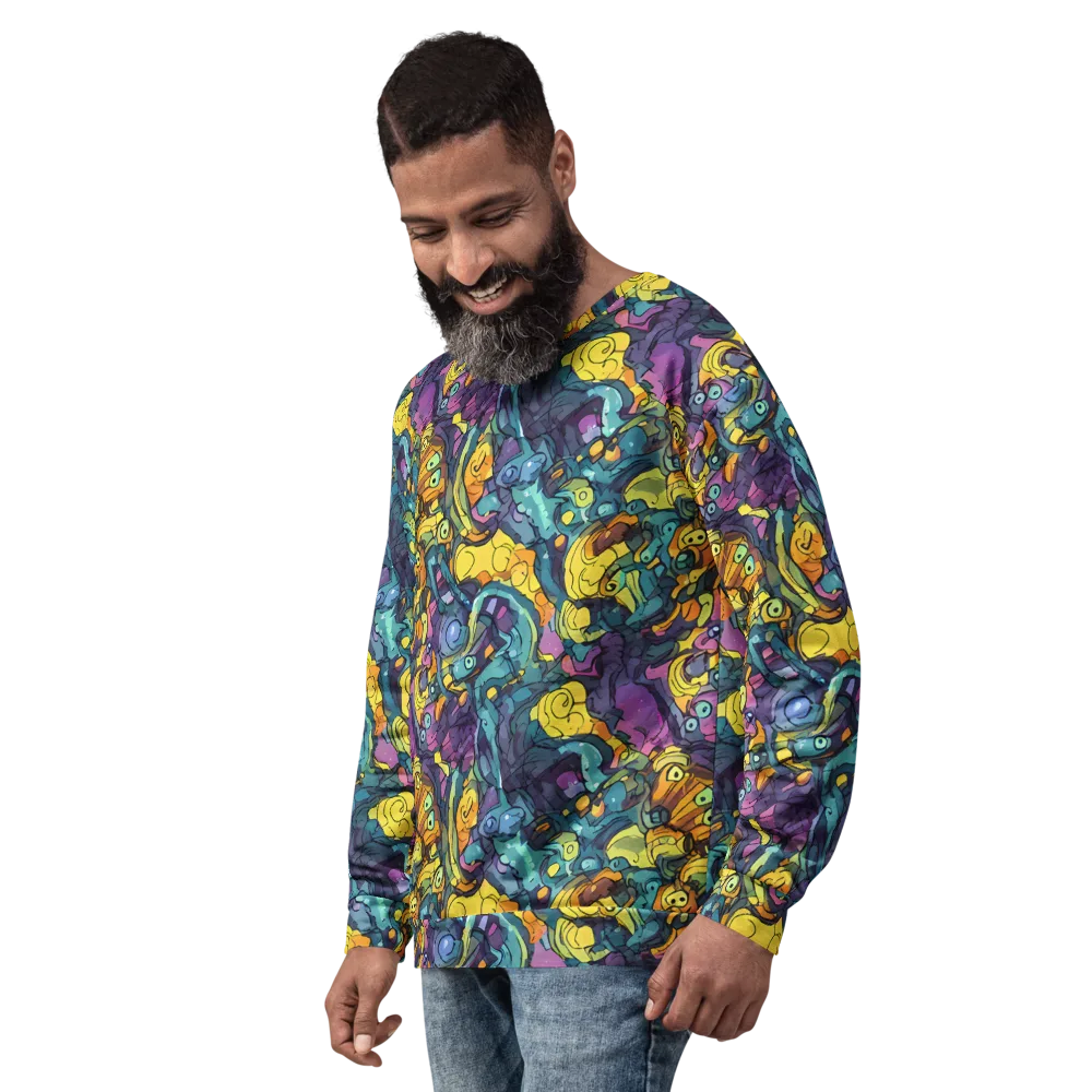 Chromatic Chameleons on Sweatshirt — Left Front