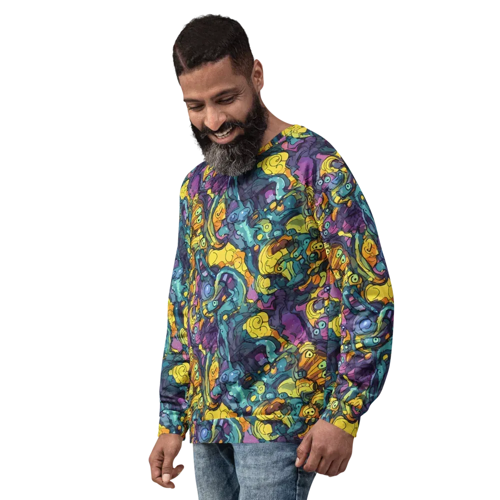 Chromatic Chameleons on Sweatshirt — Left Front