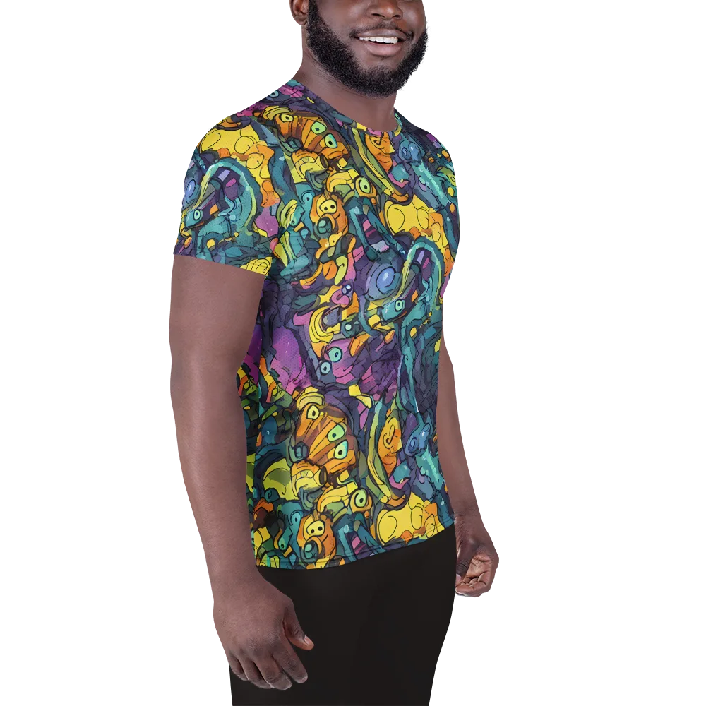 Chromatic Chameleons on Men's Athletic T-Shirt — Right