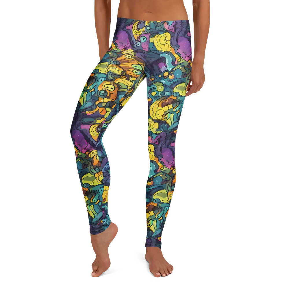 Chromatic Chameleons on Leggings — Front