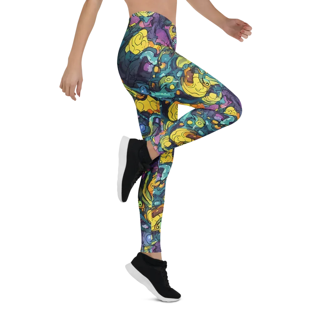 Chromatic Chameleons on Leggings — Right