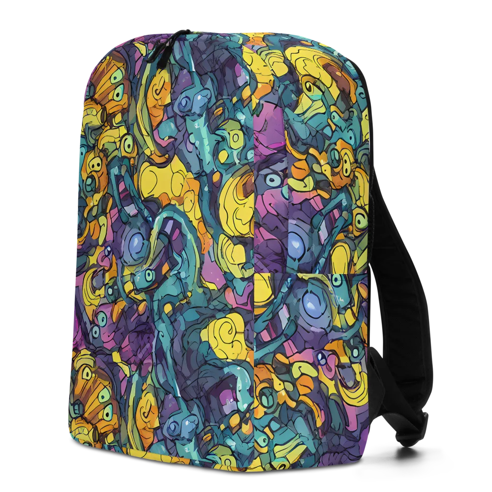 Chromatic Chameleons on Minimalist Backpack — Left