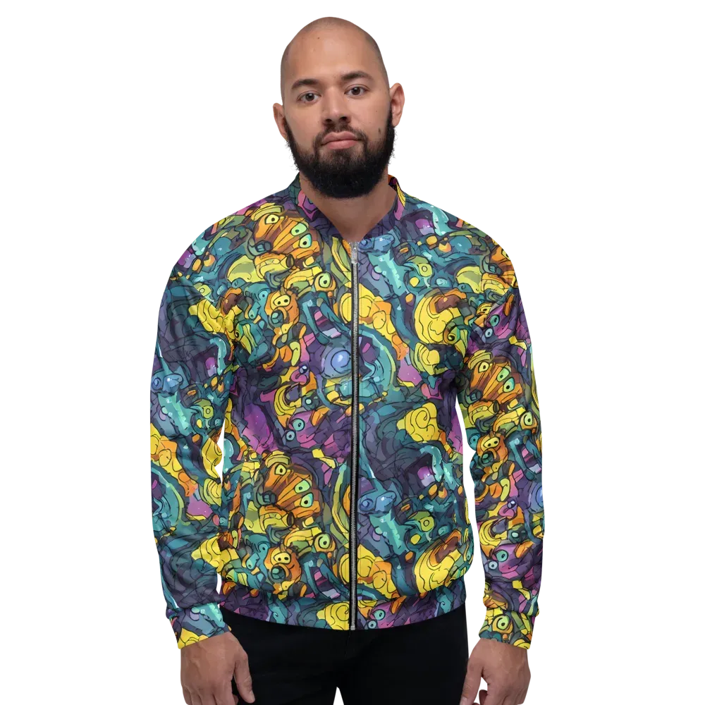 Chromatic Chameleons on Bomber Jacket — Front