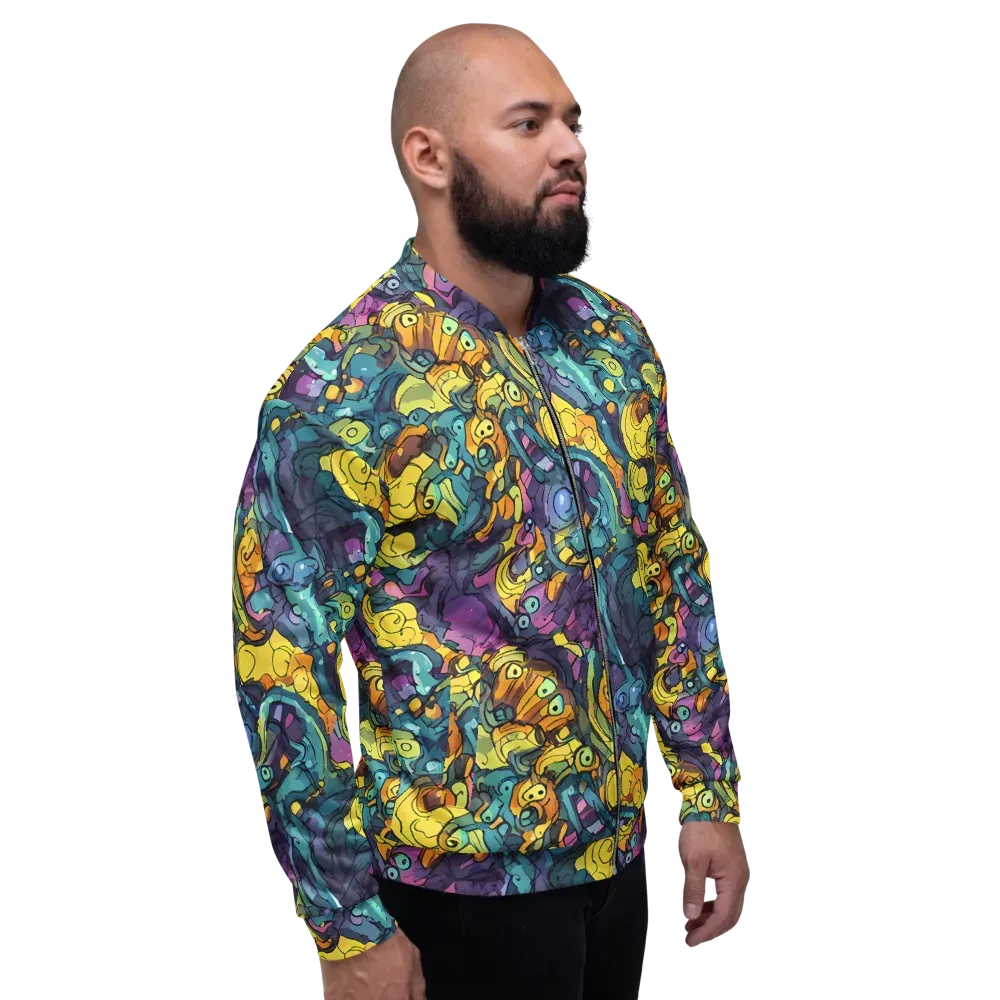 Chromatic Chameleons on Bomber Jacket — Right