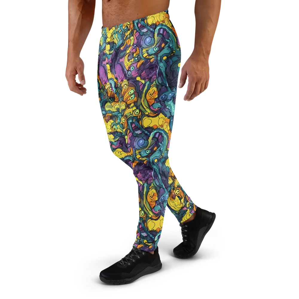 Chromatic Chameleons on Men's Joggers — Left