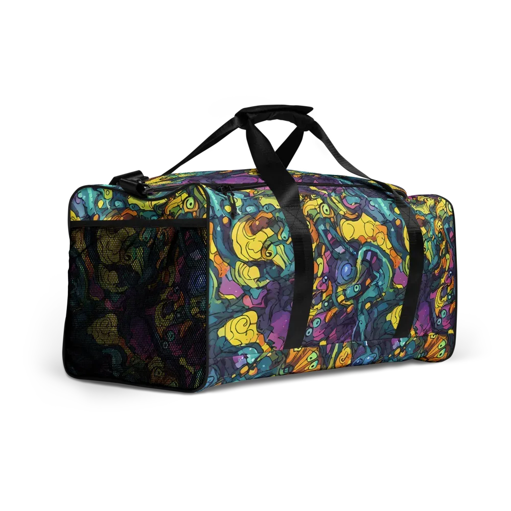 Chromatic Chameleons on Duffle Bag — Right Front