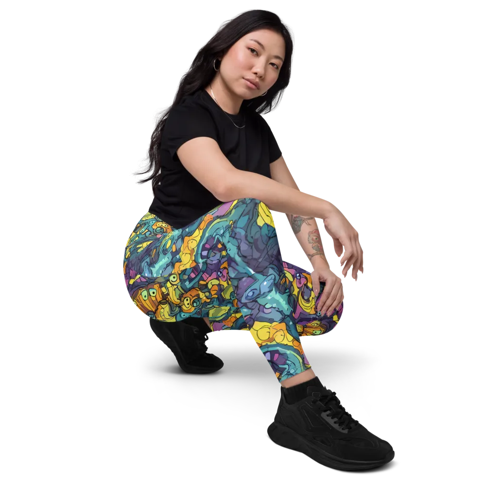 Chromatic Chameleons on Leggings with Pockets — Right Front