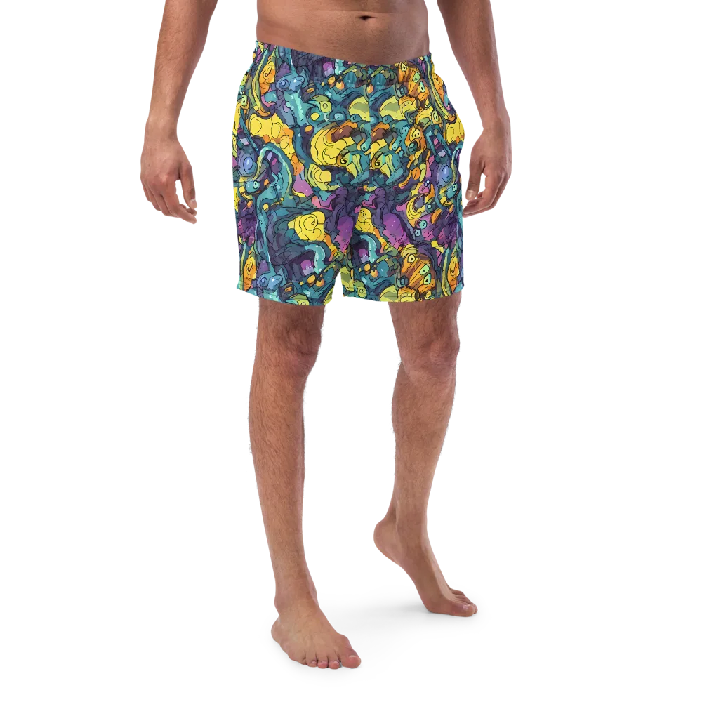 Chromatic Chameleons on Swim Trunks — Front