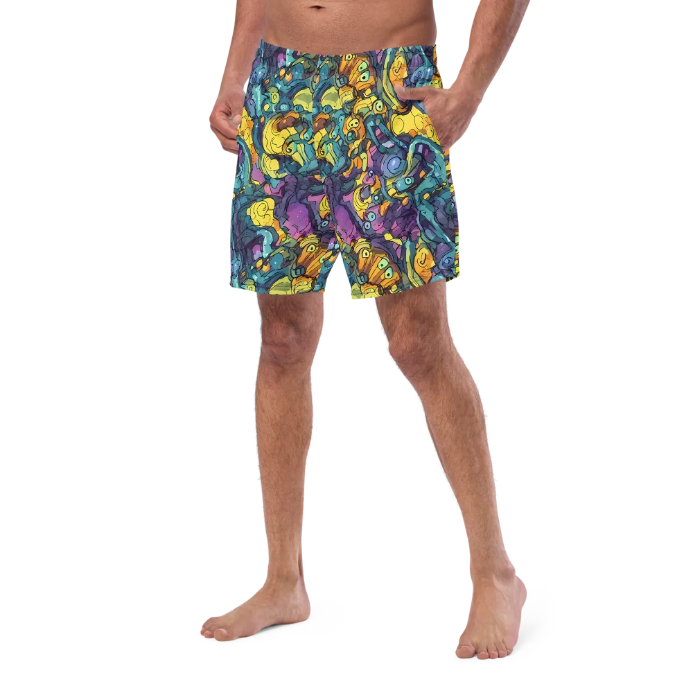 Chromatic Chameleons on Swim Trunks — Left Front