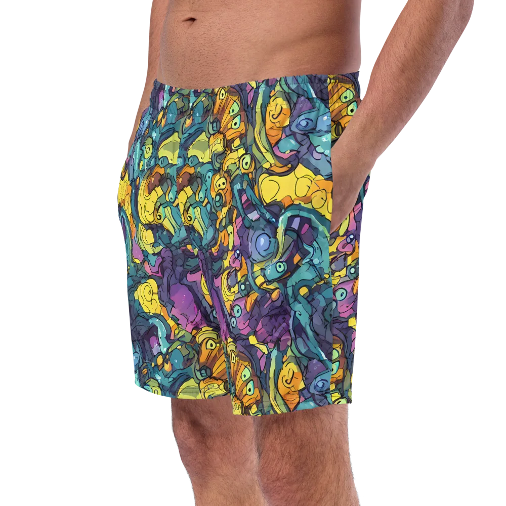 Chromatic Chameleons on Swim Trunks — Left Front