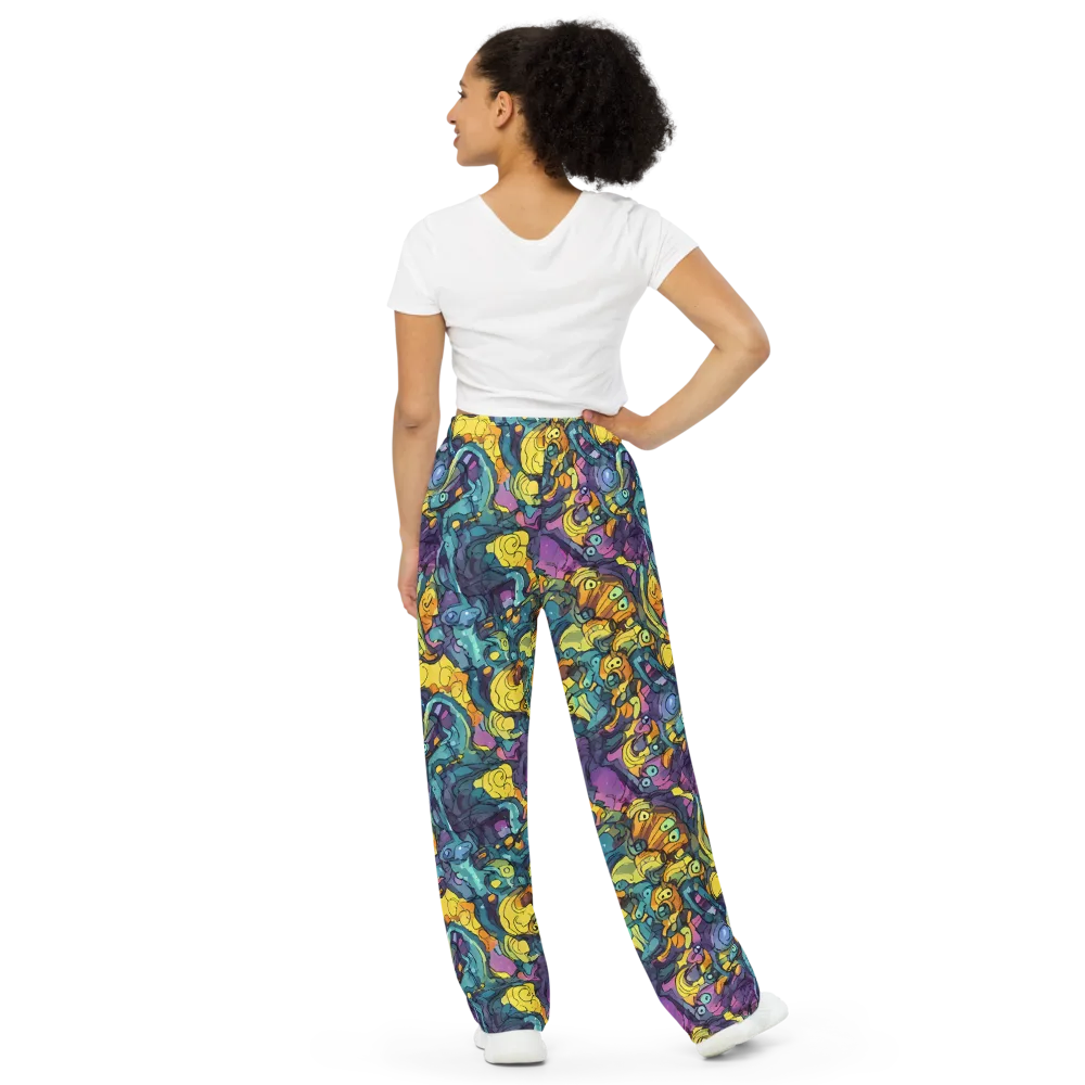 Chromatic Chameleons on Wide-Leg Pants — Back