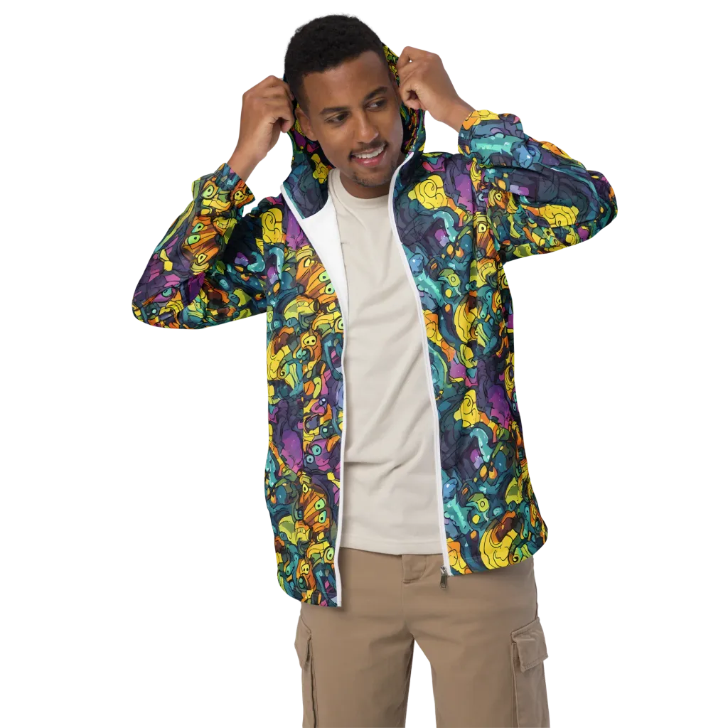 Chromatic Chameleons on Men's Windbreaker — Front