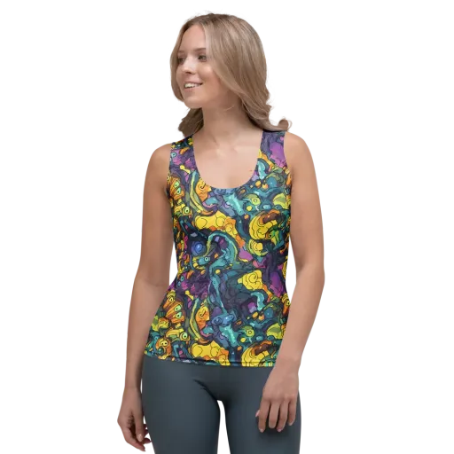 Chromatic Chameleons on a Women's Tank Top
