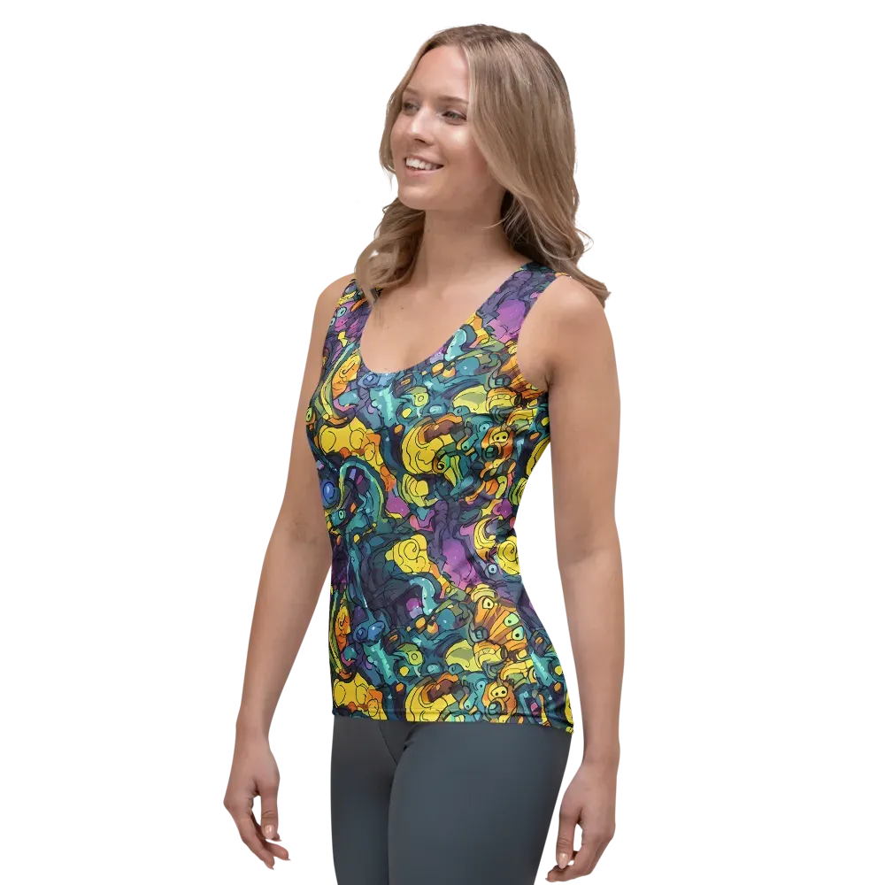 Chromatic Chameleons on Women's Tank Top — Left Front