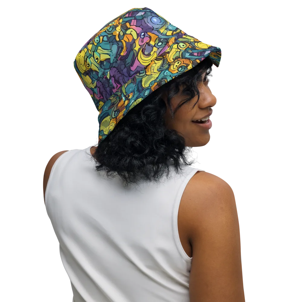 Chromatic Chameleons on Reversible Bucket Hat — Right Outside