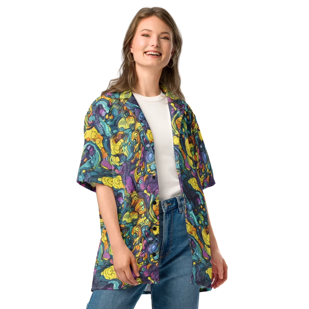 Chromatic Chameleons on Button Shirt — Front