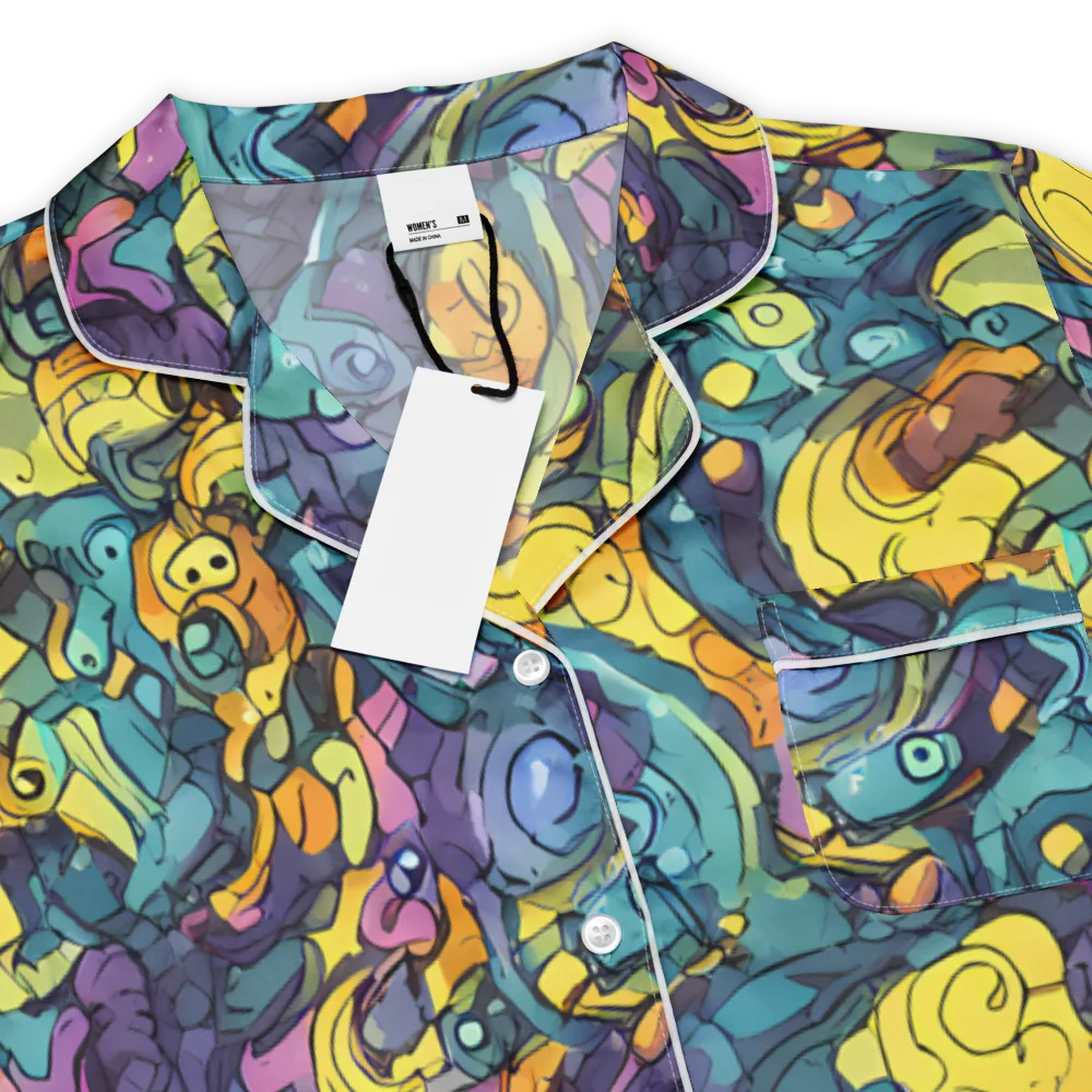 Chromatic Chameleons on Women's Short Sleeve Pajama Top — Product details