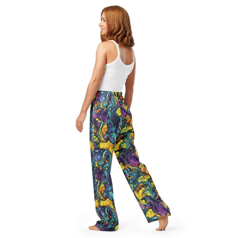 Chromatic Chameleons on Women's Pajama Pants — Back