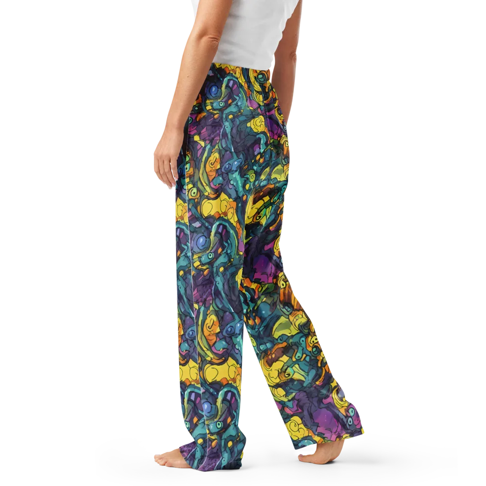 Chromatic Chameleons on Women's Pajama Pants — Left