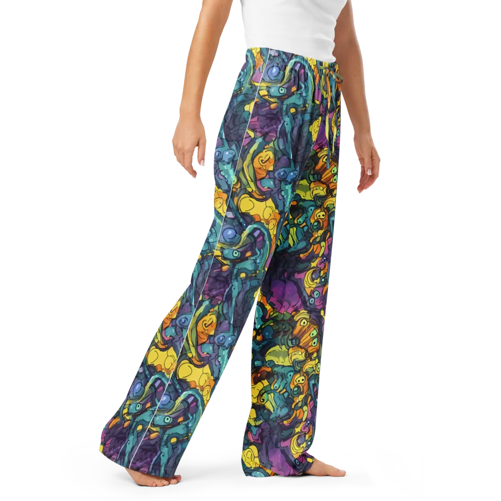 Chromatic Chameleons on Women's Pajama Pants — Right Front