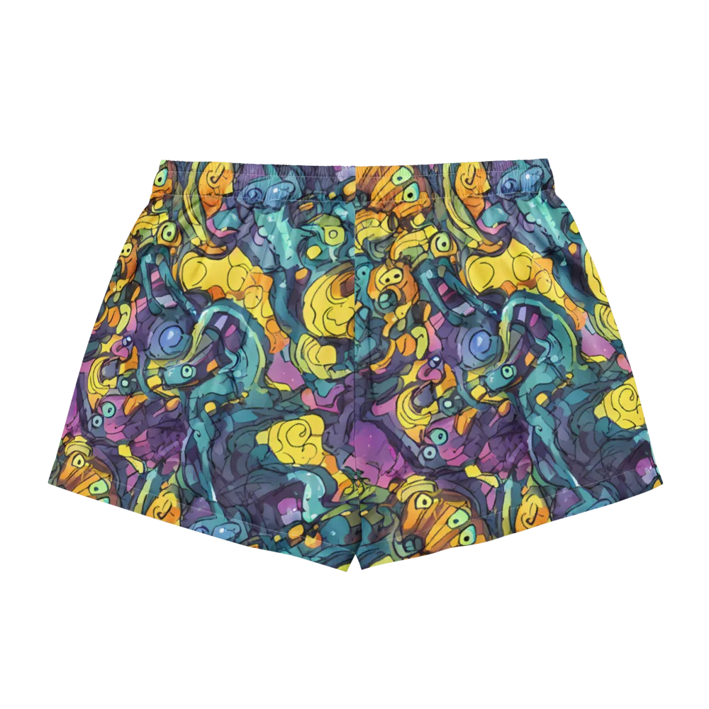 Chromatic Chameleons on Women's Pajama Shorts — Back