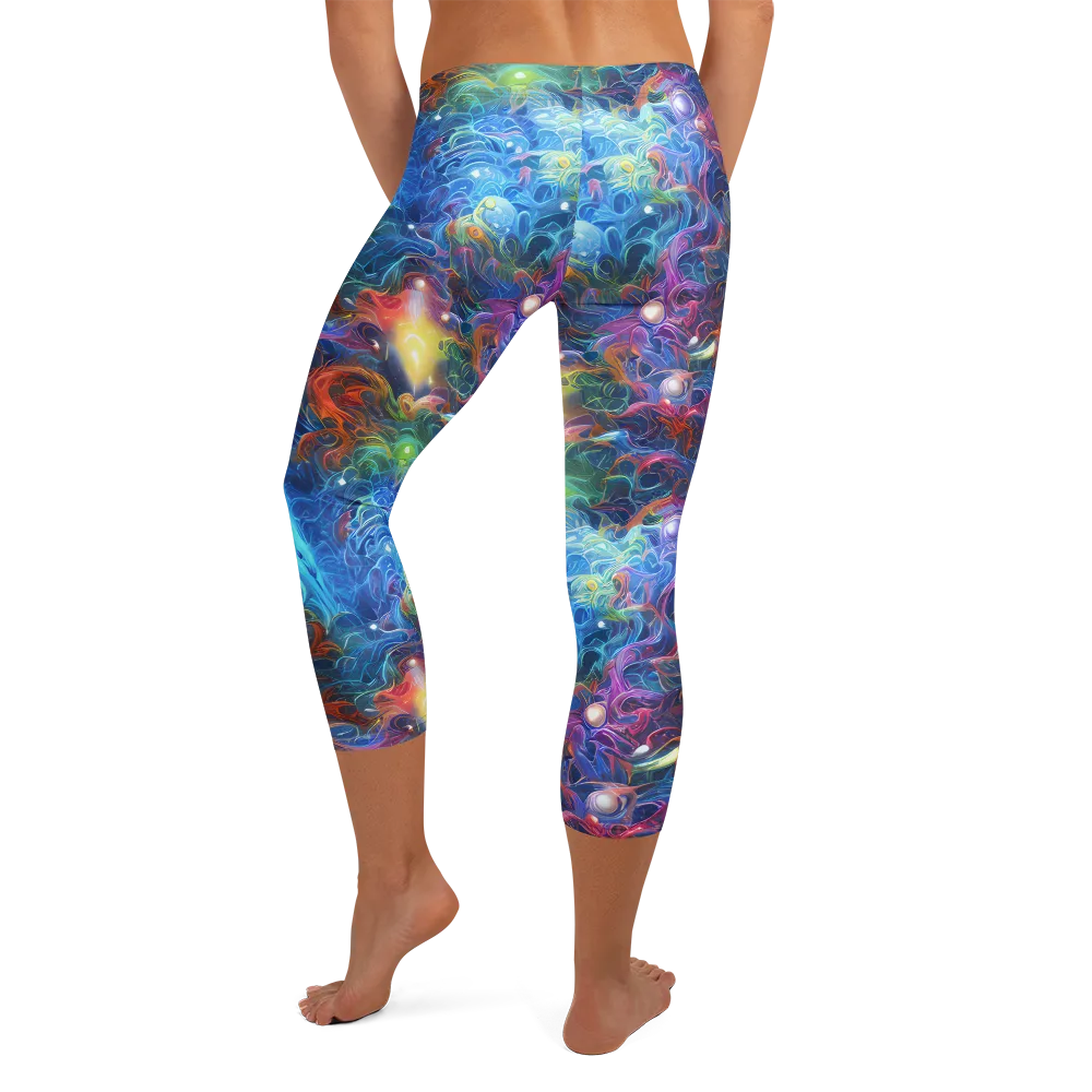 Abyssal Aurora on Capri Leggings — Back