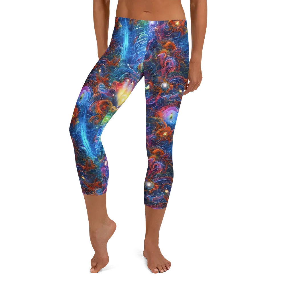 Abyssal Aurora on Capri Leggings — Front