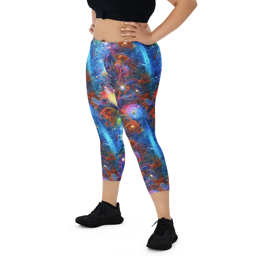 Abyssal Aurora on Capri Leggings — Front