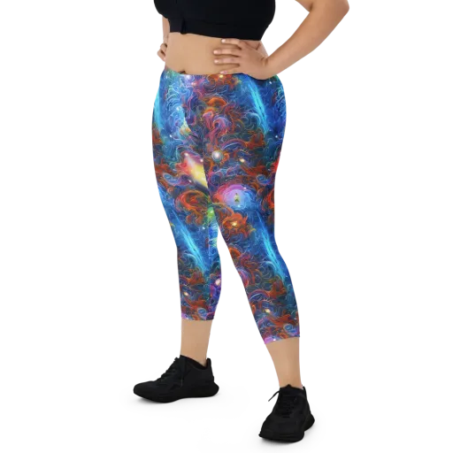 Abyssal Aurora on a Capri Leggings