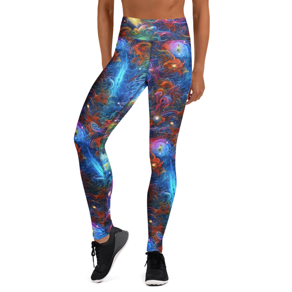 Abyssal Aurora on Yoga Leggings — Front