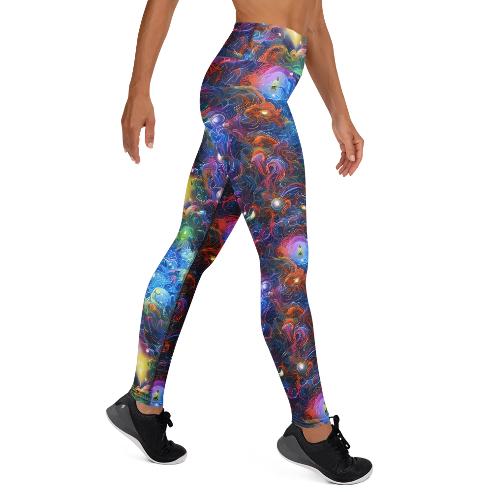 Abyssal Aurora on Yoga Leggings — Right