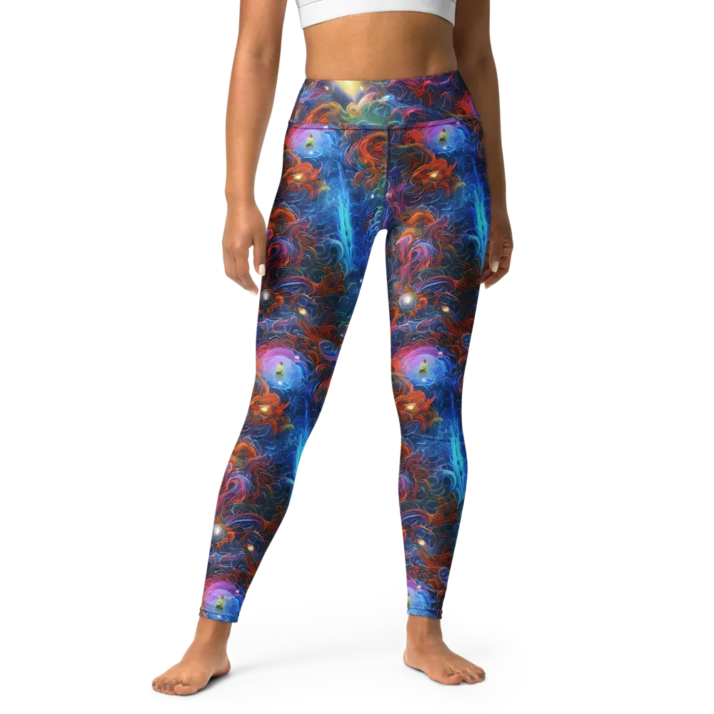 Abyssal Aurora on Yoga Leggings — Front