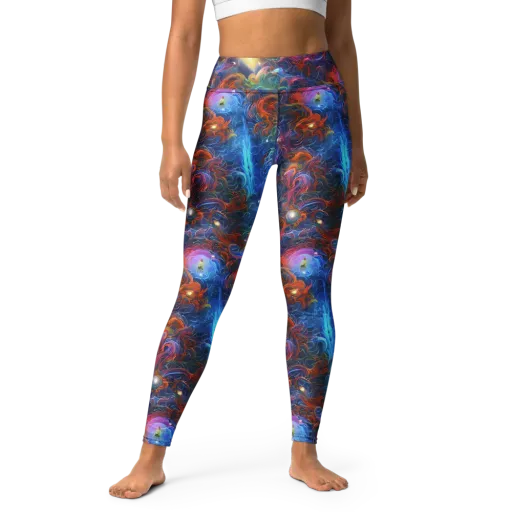 Abyssal Aurora on a Yoga Leggings