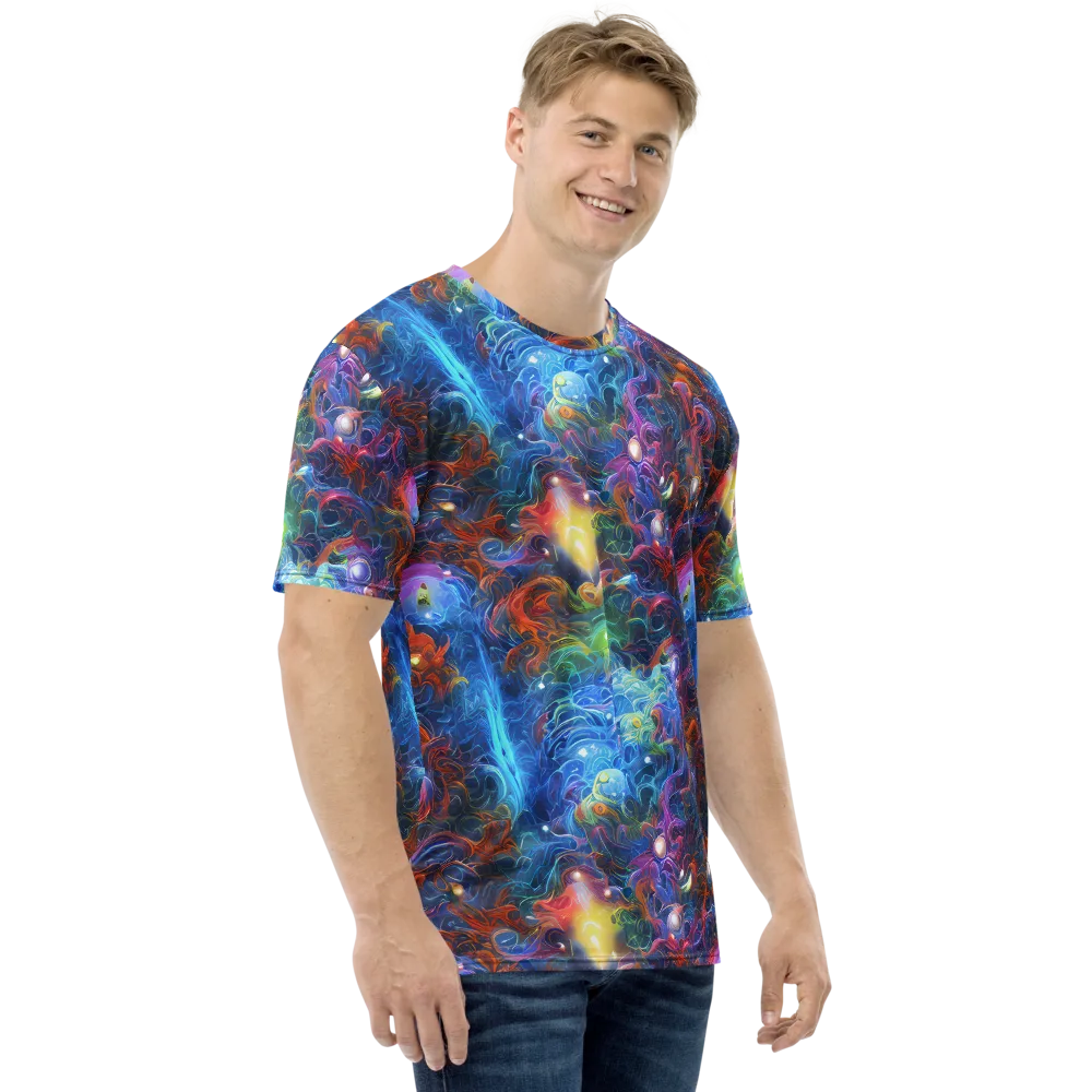 Abyssal Aurora on Men's Crew Neck T-Shirt — Right