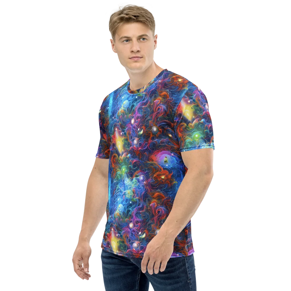 Abyssal Aurora on Men's Crew Neck T-Shirt — Left