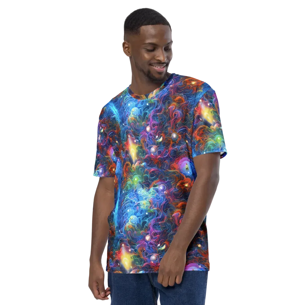Abyssal Aurora on Men's Crew Neck T-Shirt — Left