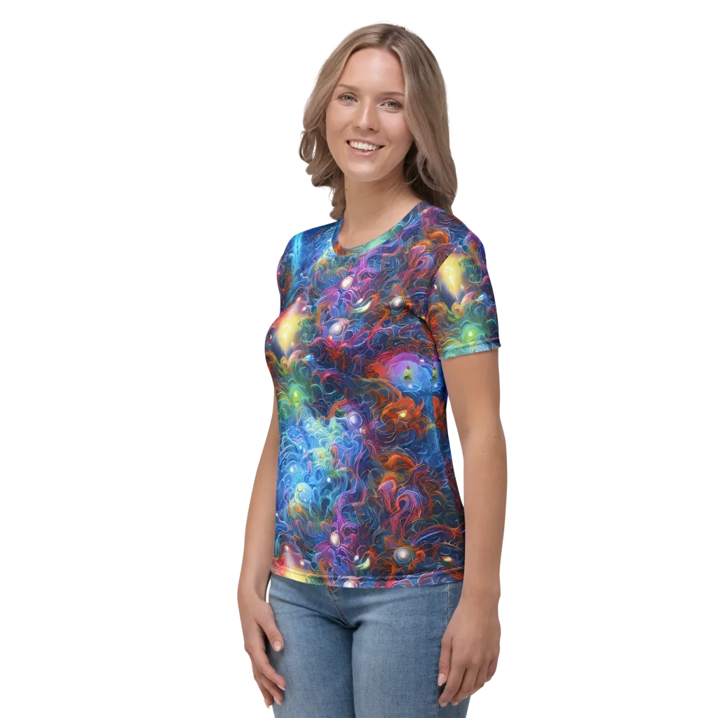 Abyssal Aurora on Women's Crew Neck T-Shirt — Left