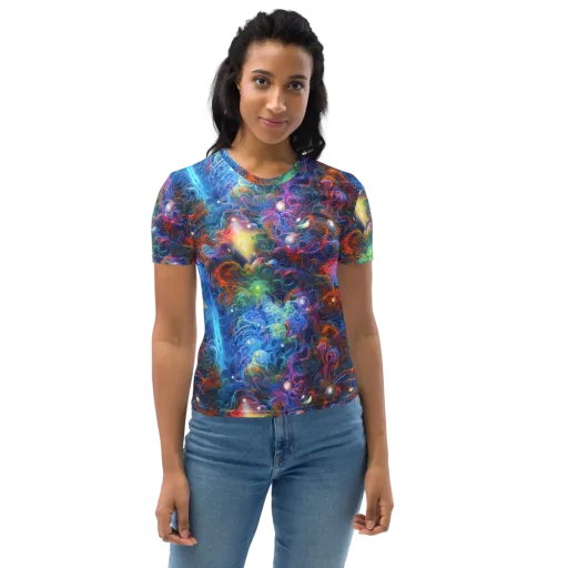 Abyssal Aurora on a Women's Crew Neck T-Shirt