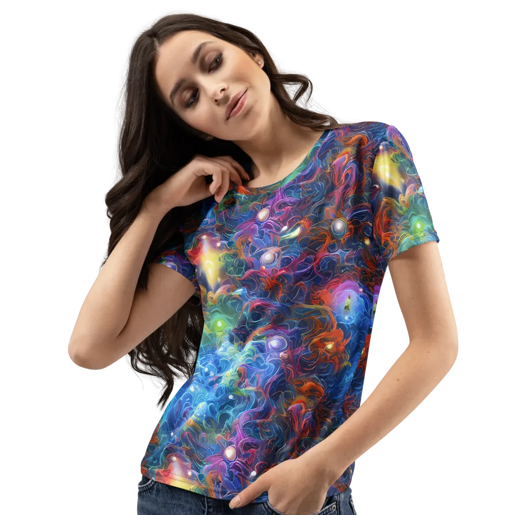 Abyssal Aurora on Women's Crew Neck T-Shirt — Left Front