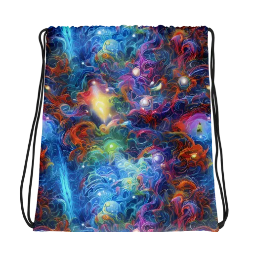 Abyssal Aurora on a Drawstring Bag