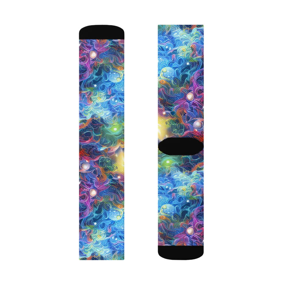 Abyssal Aurora on Socks — Right Sock