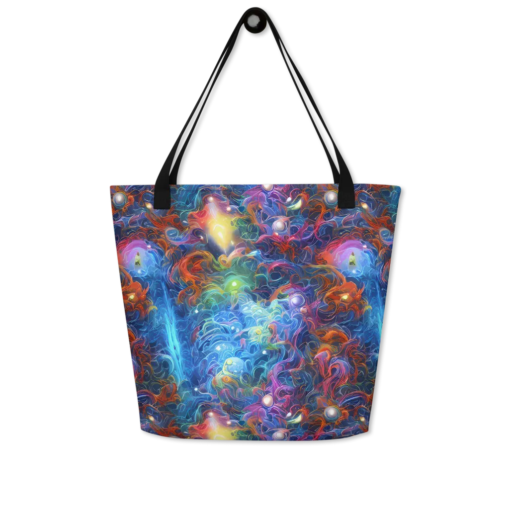 Abyssal Aurora on Large Tote Bag W/ Pocket — Front